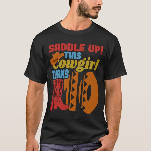 Camiseta Chicas Fiesta de Cumpleaños de 10 Años Este Turno  (Anverso)