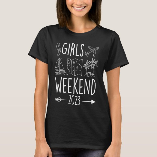 Camiseta Chicas Fin de Semana 2023 Chicas Trip Spring Break (Anverso)