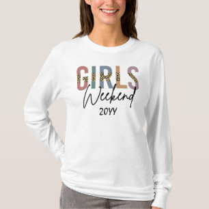 Camiseta Chicas Fin de Semana Cheetah Impresión Chicas via