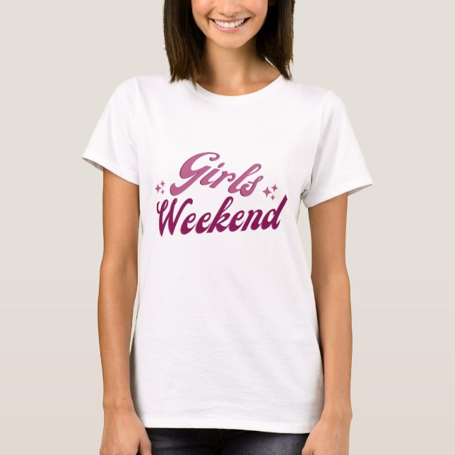 Camiseta Chicas Fin de Semana Retro Bachelorette Party Brid (Anverso)