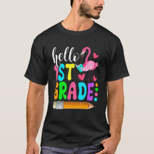 Camiseta Chicas Flamingo Estudiantes Hola Primer Grado De V