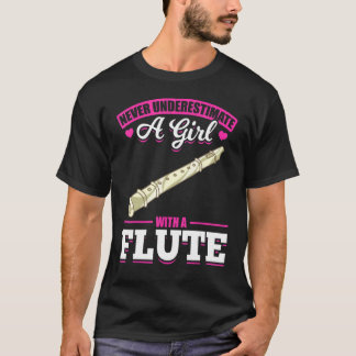 Camiseta Chicas Flautistas Tocar Flauta Mujeres Música Desf