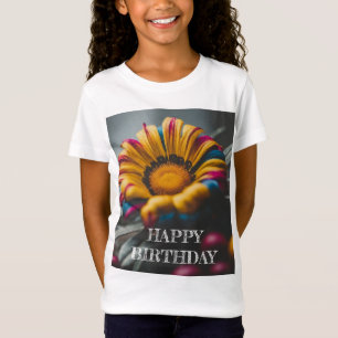 Camiseta Chicas Floral Happy Birday