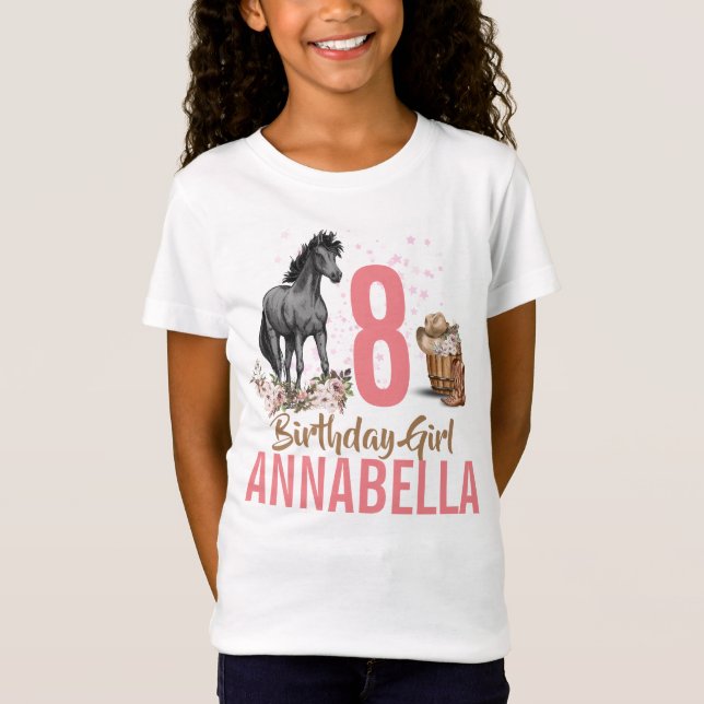 Camiseta Chicas florales de Caballos Negros (Anverso)