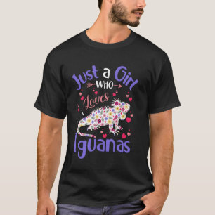 Camiseta Chicas Florales De La Iguana Mujeres Sólo Una Chic