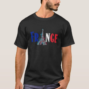 Camiseta Chicas franceses niños de bandera francesa niñas d