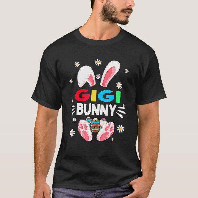 Camiseta Chicas Gigi Bunny Cazando Huevos Cute Pascua (Anverso)