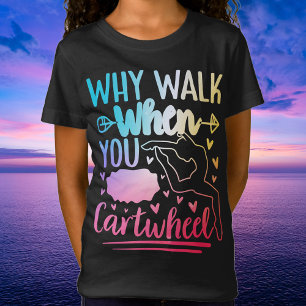 Camiseta Chicas Gimnasia del volante de cartón arcoiris Sal