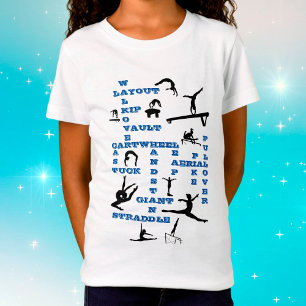 Camiseta Chicas Gimnasia Habilidades Espadas cruzadas azule