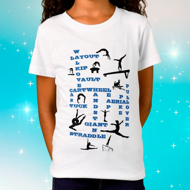 Camiseta Chicas Gimnasia Habilidades Espadas cruzadas azule (Subido por el creador)