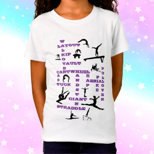 Camiseta Chicas Gimnasia Habilidades Profundas Palabras Cru