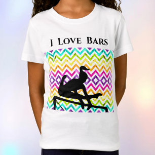 Camiseta Chicas Gimnasia Me Encanta Barras Chevron T-Shirt