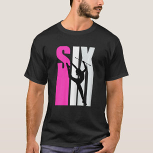 Camiseta Chicas Gimnasia Rítmica 6 cumpleaños Baton Twirl