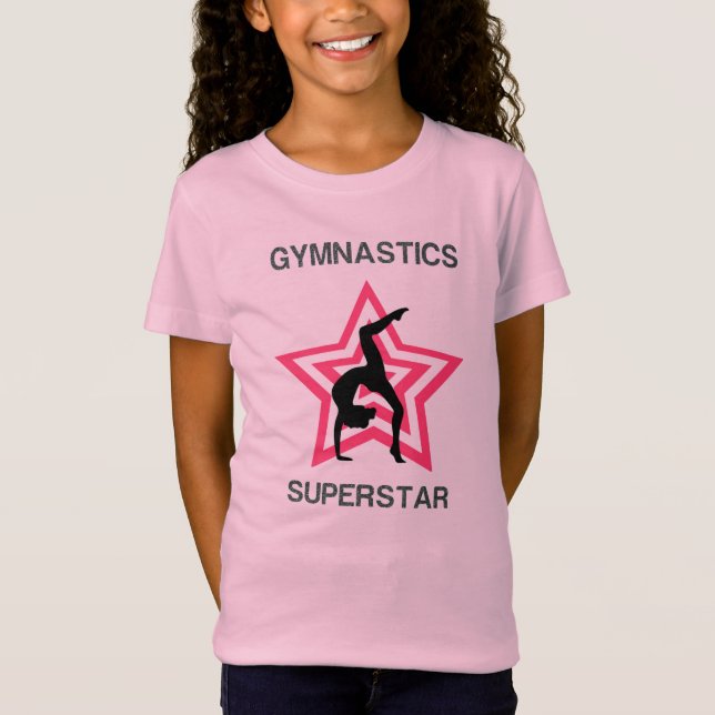 Camiseta Chicas Gimnasia Superstar Camisas Traseras de Vuel (Anverso)
