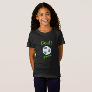 Camiseta Chicas gol de jugador de fútbol verde negro person