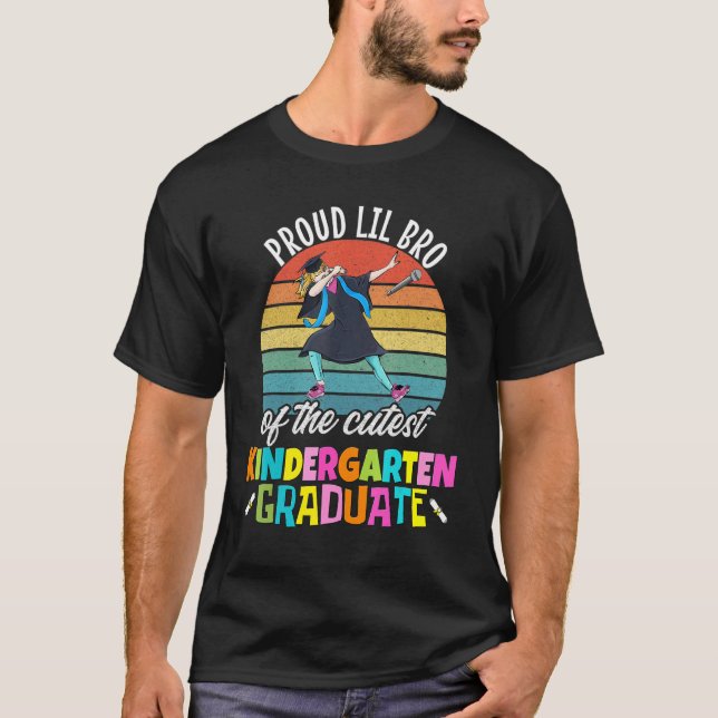 Camiseta Chicas Graduación de guardería Orgulloso Lil Bro D (Anverso)