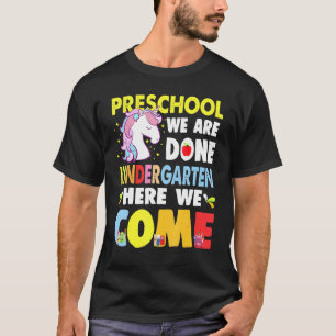Camiseta Chicas Graduación Preescolar Colorida Unicorn Kind