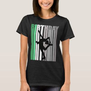 Camiseta Chicas Green Ice Skating Birthday Colorful Elegful