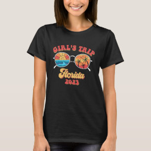 Camiseta Chicas Groovy Florida 2023 Viaje gafas de sol en v