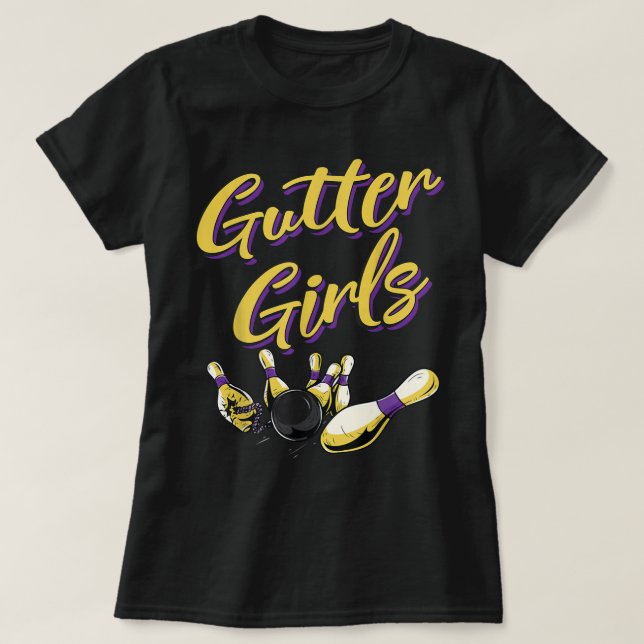 Camiseta Chicas gutter, divertida mujer Chica nombre del eq (Diseño del anverso)