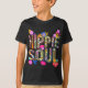 Camiseta Chicas Hippie 60 años 70 flores coloridas paz (Anverso)