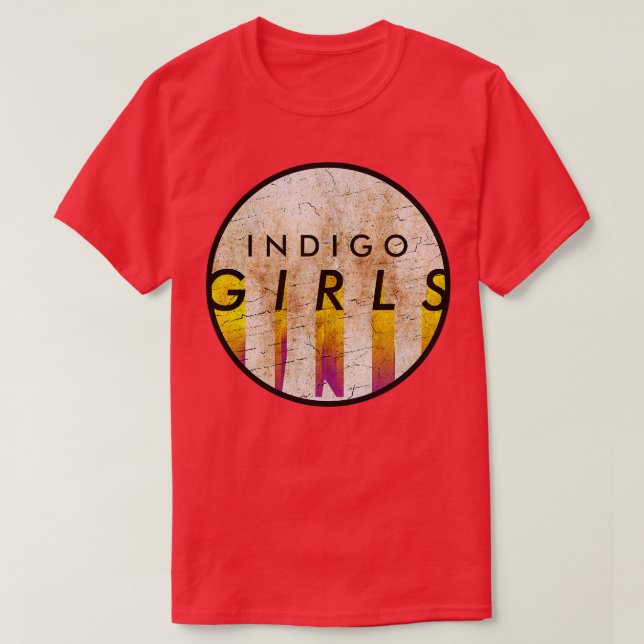 Camiseta Chicas índigo VINTAGE CÍRCULO AMARILLO (Diseño del anverso)