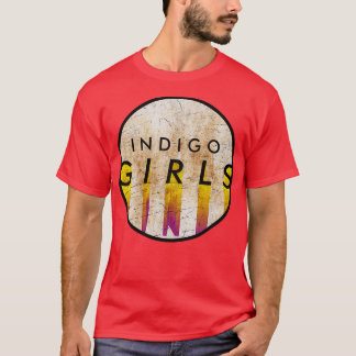 Camiseta Chicas índigo VINTAGE CÍRCULO AMARILLO