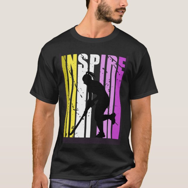 Camiseta Chicas inspiran a entrenador de hockey entrenador  (Anverso)