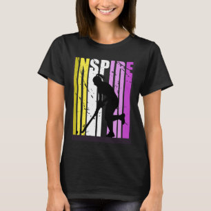 Camiseta Chicas inspiran a entrenador de hockey entrenador