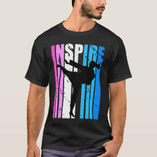 Camiseta Chicas Inspire Rosa Karate Día Motivador de cumple