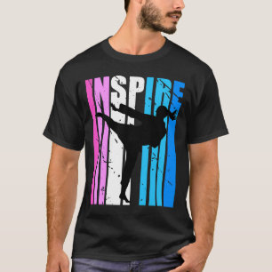 Camiseta Chicas Inspire Rosa Karate Día Motivador de cumple