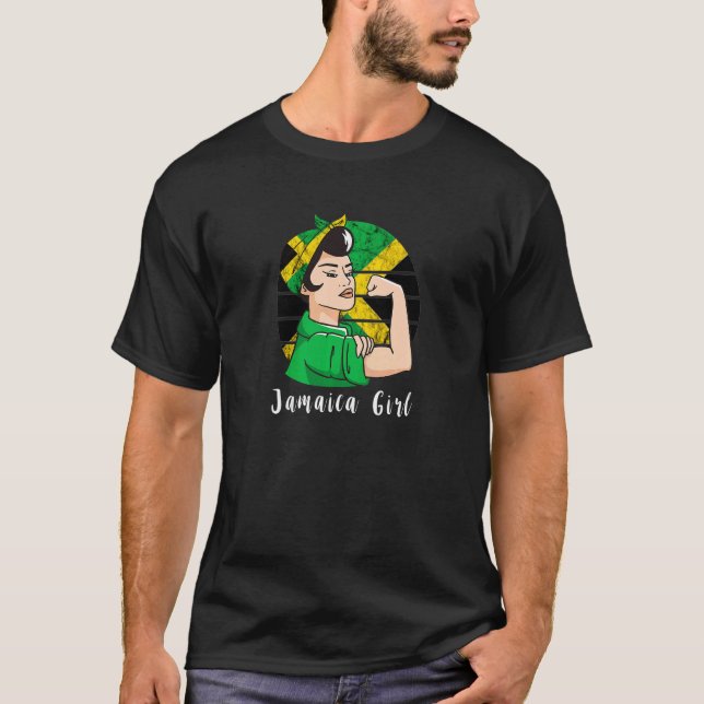 Camiseta Chicas jamaiquinos se enorgullecen de la lucha jam (Anverso)