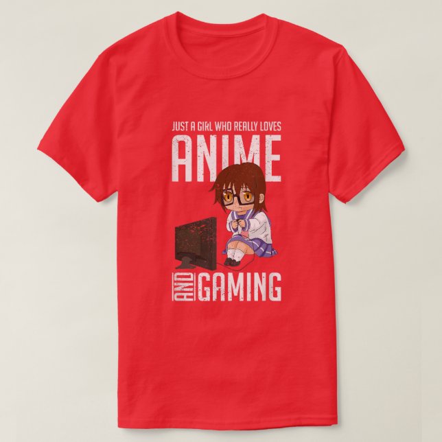 Camiseta Chicas japonesas de videojuegos Anime Lover (Diseño del anverso)