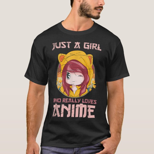 Camiseta Chicas japoneses de Anime Manga Kawaii dan un rega (Anverso)