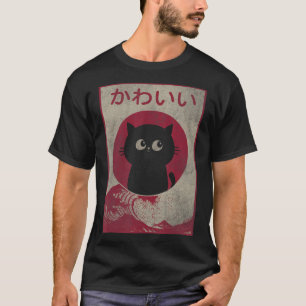 Camiseta Chicas japoneses de regalo de anime negro para gat