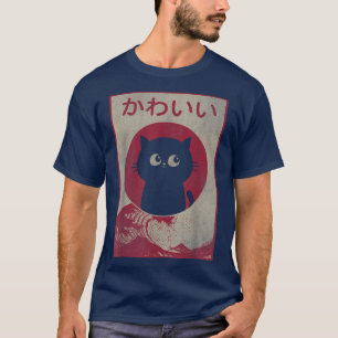 Camiseta Chicas japoneses de regalo de anime negro para gat