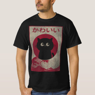 Camiseta Chicas japoneses de regalo de anime negro para gat