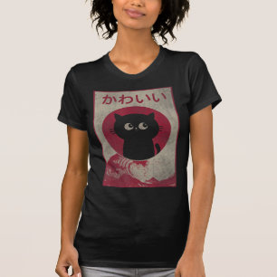 Camiseta Chicas japoneses de regalo de anime negro para gat