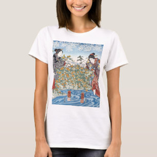 Camiseta Chicas japoneses por el río Ide Tama
