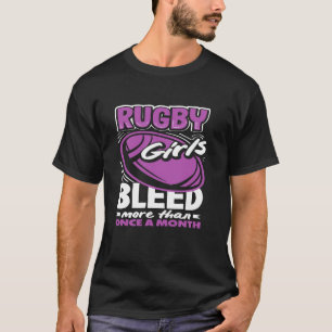 Camiseta Chicas Jugadoras de Rugby Sangran Más de Una Vez
