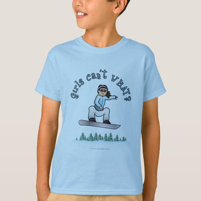 Camiseta Chicas ligeros snowboarding (Anverso)