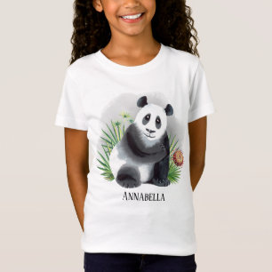 Camiseta Chicas lindas amantes del oso panda añadir o elimi