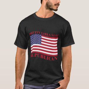 Camiseta Chicas Lindas Votan Republicano Bandera De Estados