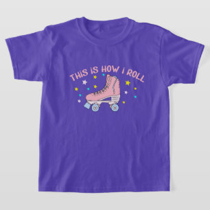 Camiseta chicas lindos amantes del patinaje sobre ruedas