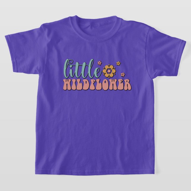 Camiseta chicas lindos arte de palabras de flor silvestre (Distribución)