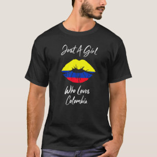 Camiseta Chicas Lip mujeres aman la bandera de Colombia