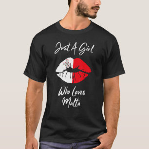 Camiseta Chicas Lip mujeres aman la bandera de Malta