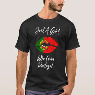 Camiseta Chicas Lip mujeres aman la bandera de Portugal