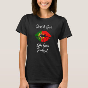 Camiseta Chicas Lip mujeres aman la bandera de Portugal