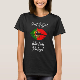 Camiseta Chicas Lip mujeres aman la bandera de Portugal